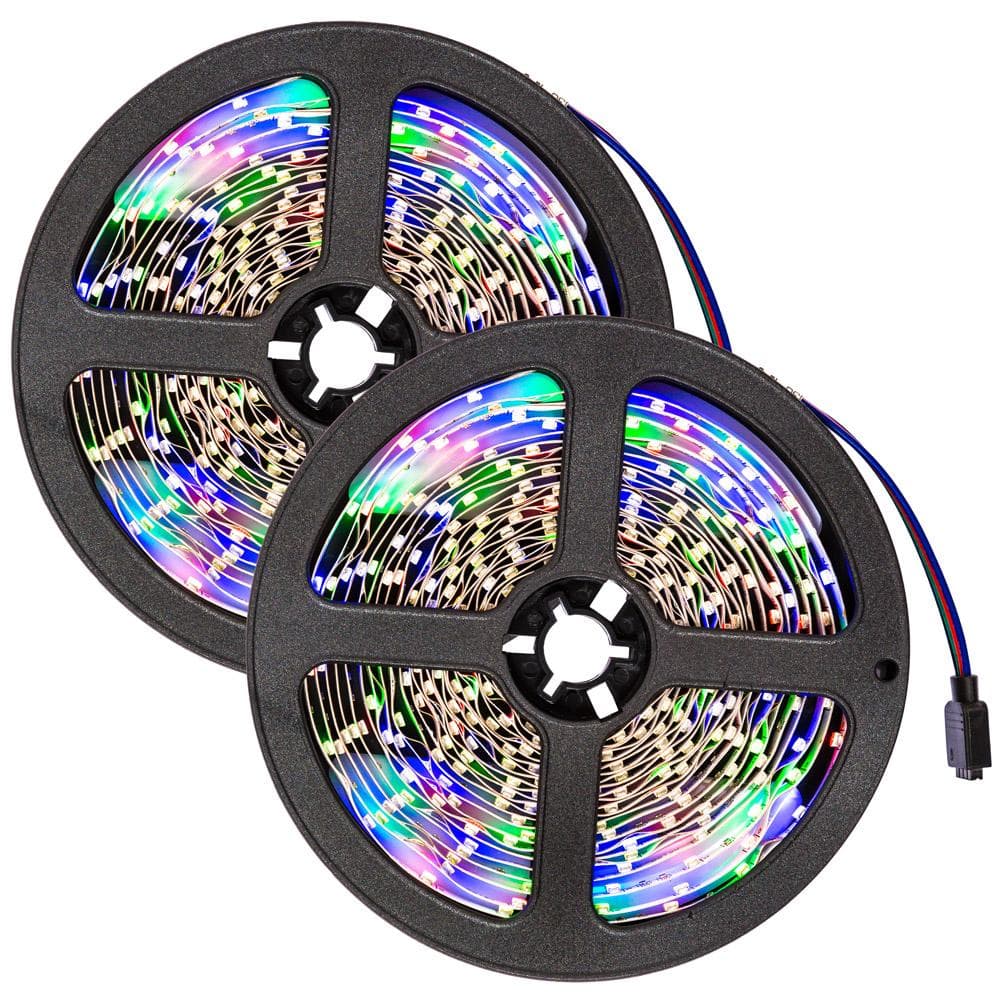 2 LED ljusslingor 5 m 300 lampor - vit