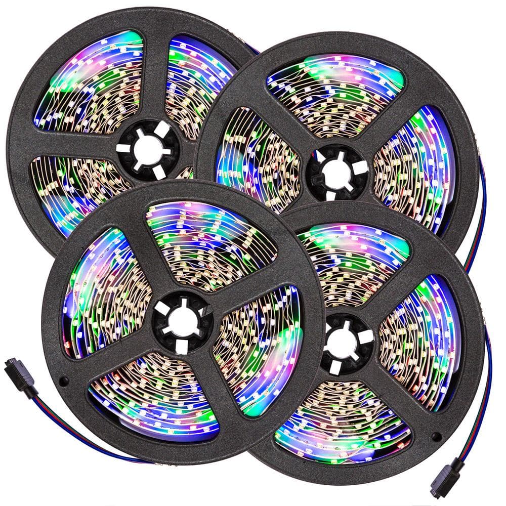 4 LED ljusslingor 5 m 300 lampor - vit