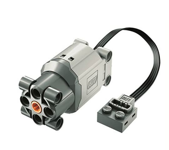 LEGO Technic Power Functions L-Motor, 1 pcs, Grå, 7 År