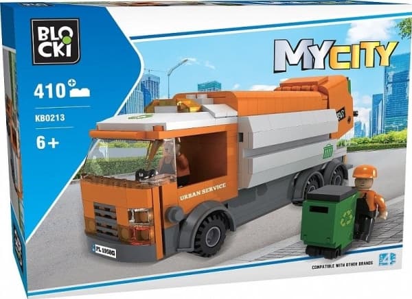 Blocks Bricks MyCity 410 Pieces Garbage truck