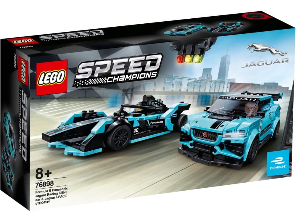 Formula E Panasonic Jaguar Racing GEN2 car & Jaguar I-PACE eTROPHY, LEGO Speed Champions (76898)