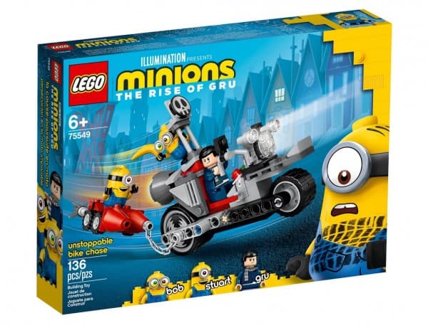 Building blocks Minions Unstoppable motorcycle is running away