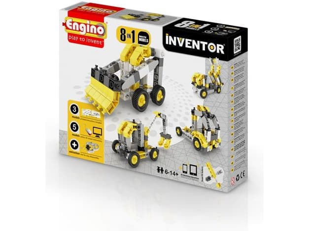 Engino Set of 8in1 blocks, 8 models of construction vehicles (0834)
