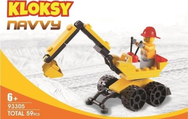 Kloksy Klocki Construction machinery excavator 59 elements