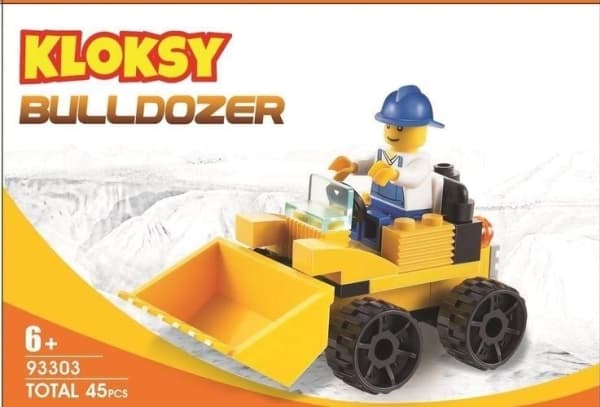 Kloks Klocki Construction machinery bulldozer 45 elements