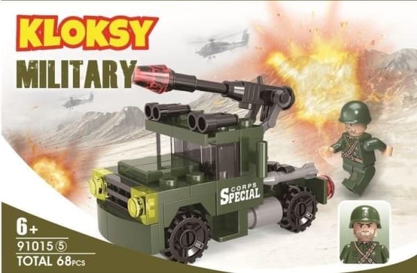 Klokski Klocki Army rocket launcher 68 elements