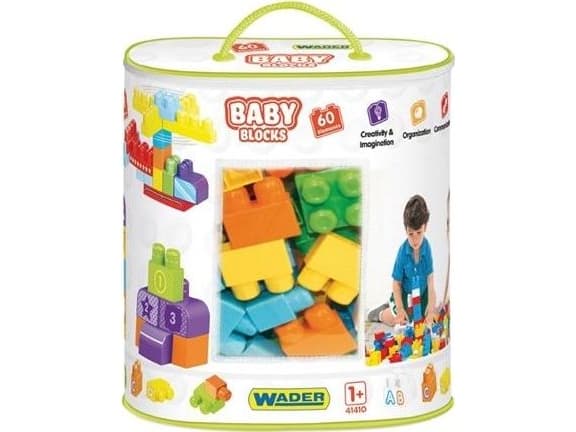 Wader Baby Blocks Bag 60 pieces (41410)