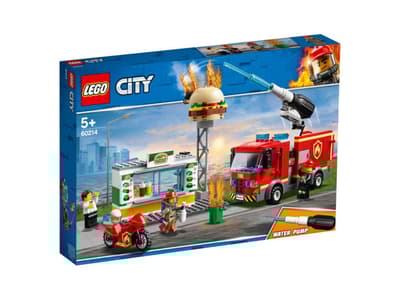 LEGO® City Brandkårsutryckning till hamburgerrestaurang 60214