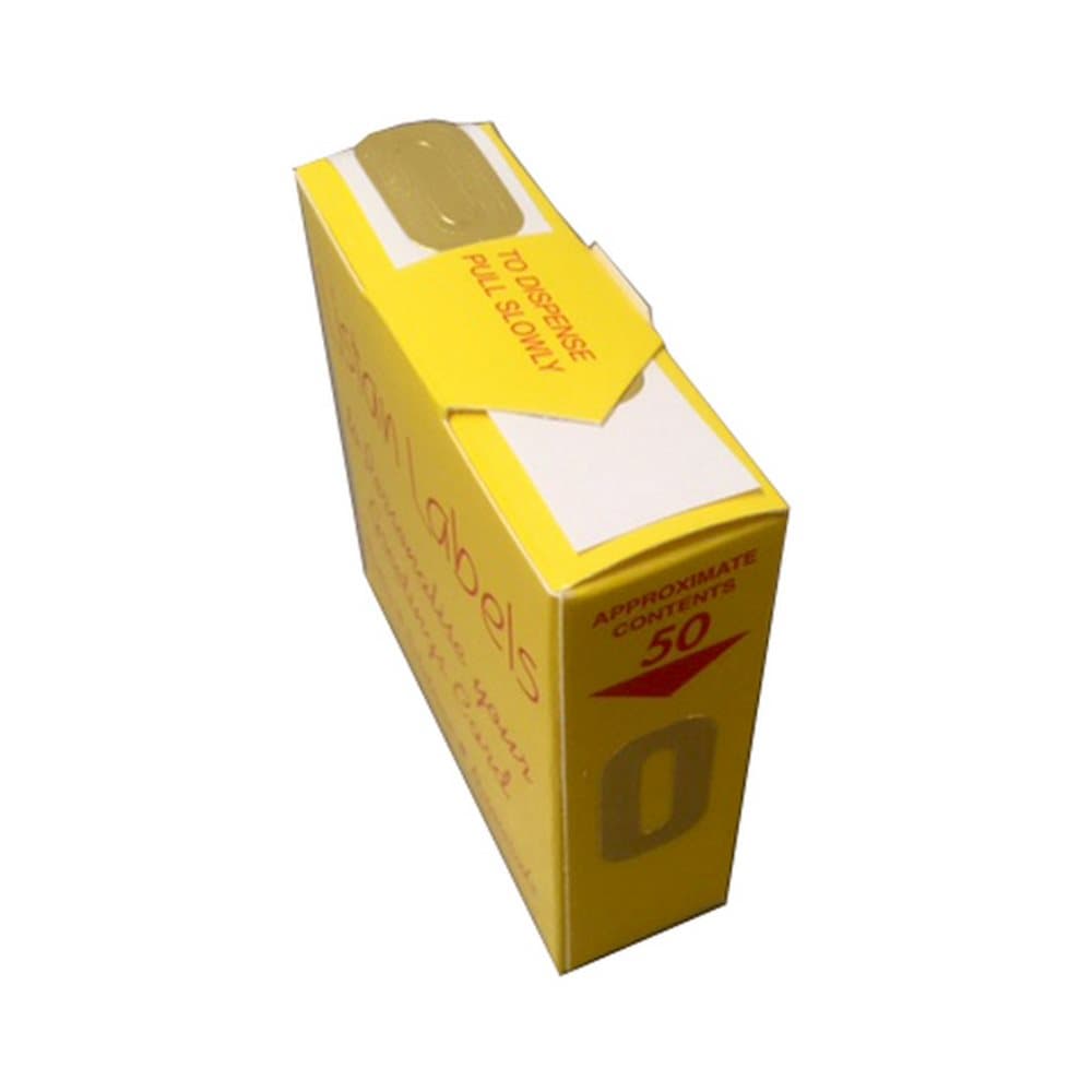 Listan Labels Gold Numeric Adhesive Labels (Box Of 50)