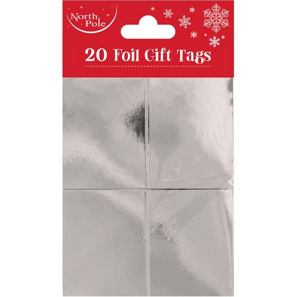 North Pole Christmas Foil Gift Tags (Pack of 20)