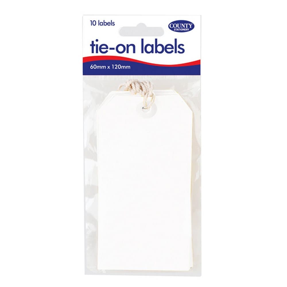 County Stationery Tie On Parcel Labels (12 Packs Of 10)
