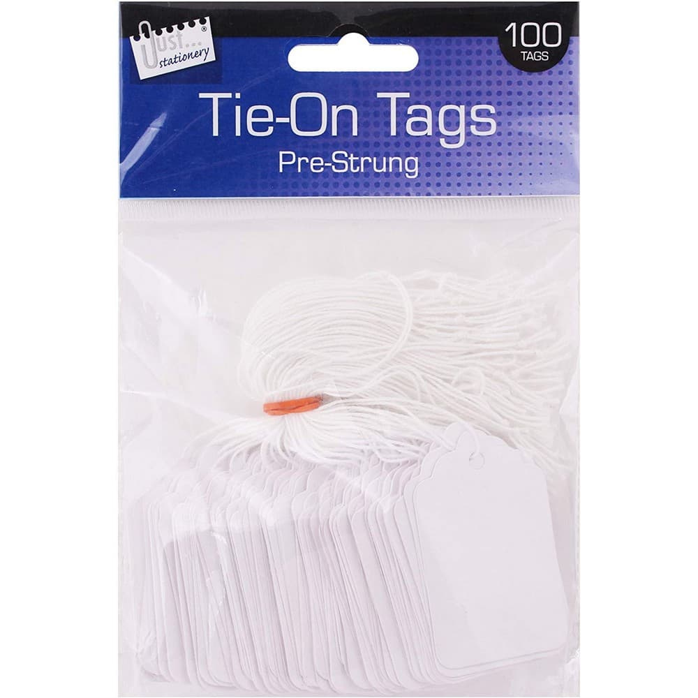 Just Stationery Per-Strung Tags (Pack of 100)