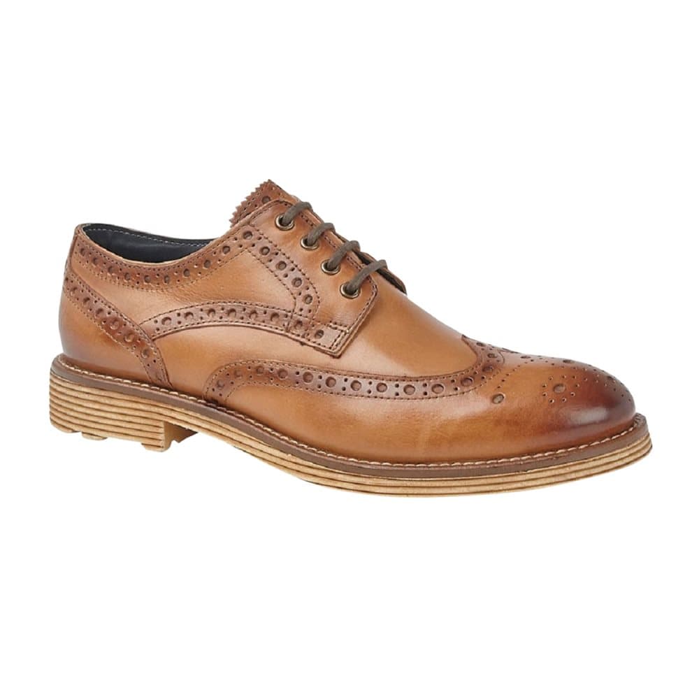 Roamers Gibson Mens 4 Eyelet Leather Brogue