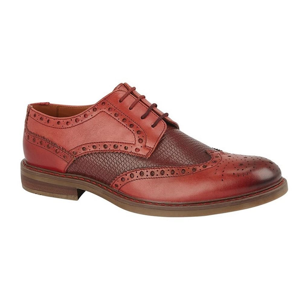 Roamers Mens Tan Leather Laced Shoe
