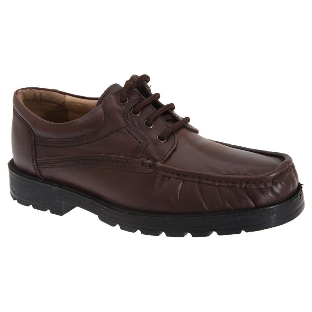 Roamers Mäns Softie Leather 4 Eye Förkläde Gibson Shoes