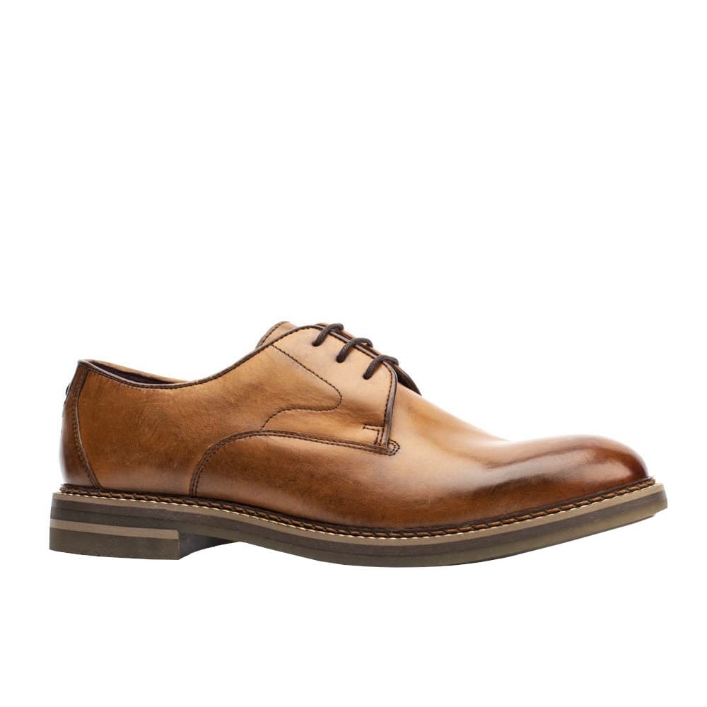 Base London Mens Wayne Burnished Leather Lace Up Shoe