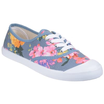 Divaz Womens/Ladies Ellie Floral Pattern Lace Up Shoes