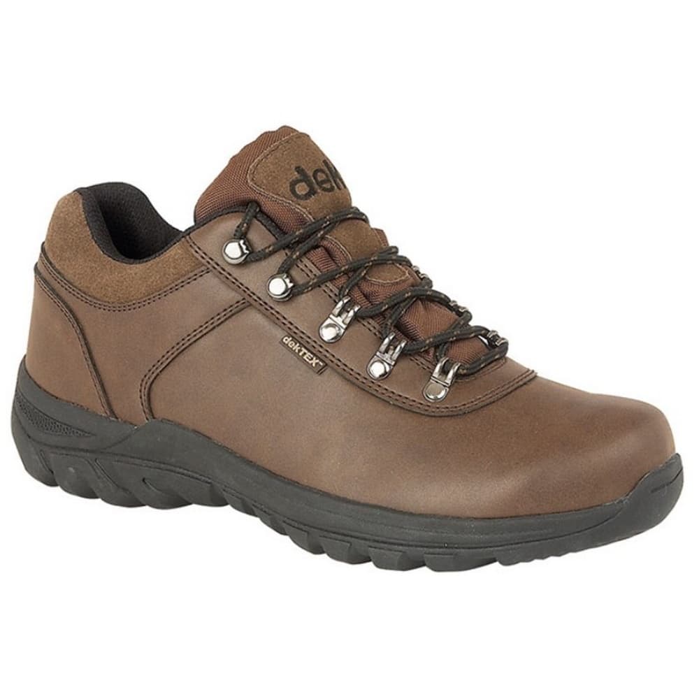 Dek Mens Amble Waterproof PU Suede Leather Padded Ankle Laced Shoe