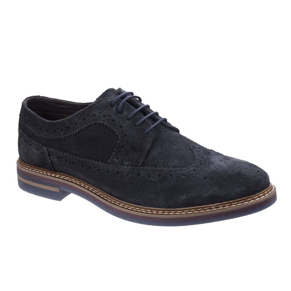 Base London Mens Turner Suede Leather Brogue Shoe