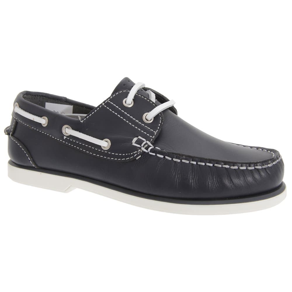 Dek Boys Leather Non Marking Moccasin Boat Shoes