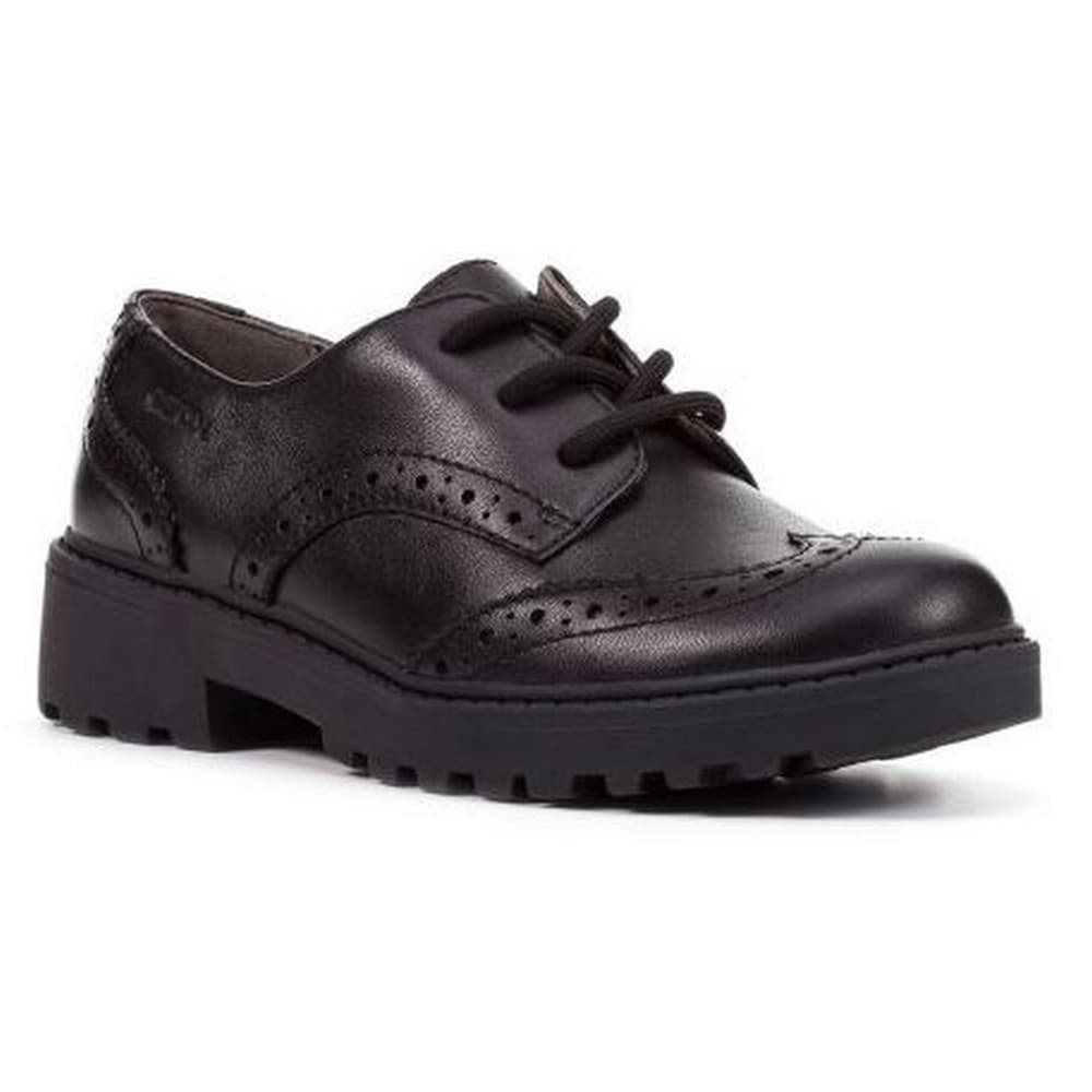 Geox Girls J Casey G. N Lace Up Leather School Shoe