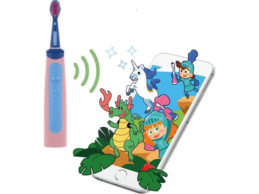 Playbrush Toothbrush Smart Sonic Pink For kids, Rechargeable, Sonic technology, Teeth brushing modes 2, Number of brush heads included 1, Pink