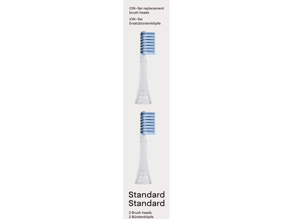 ION-Sei Standard Brush heads IETRB001S, For adults, Heads, Number of brush heads included 2, Transparent/Blue