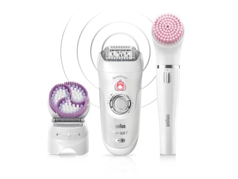 Braun Silk-épil 7 81683686 epilatorer 40 pincetter Vit, Silver