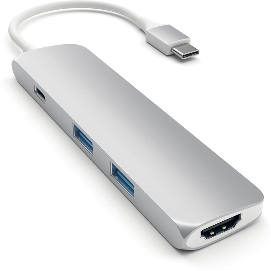Satechi Slim USB-C Multiadapter 4 portar Silver