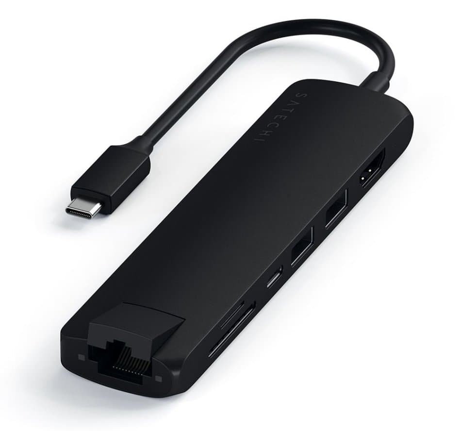 Satechi Slim USB-C Multiadapter 7 portar 60W Svart - BF20