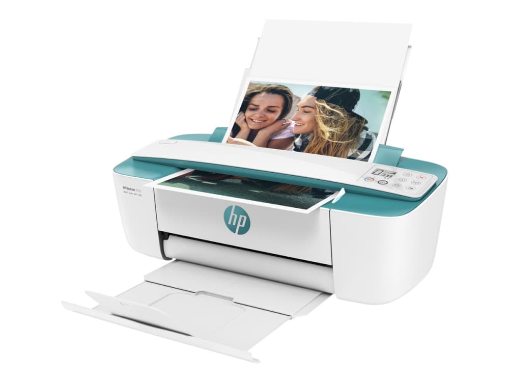 HP DeskJet 3762, Termisk bläckstråle, 4800 x 1200 DPI, 60 ark, A4, Direktutskrift, Grön, Vit