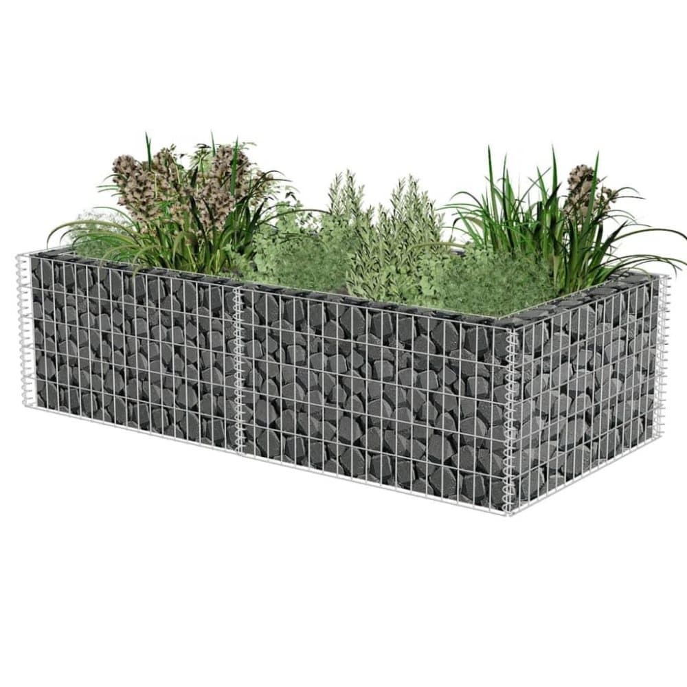 Planteringsgabion galvaniserat stål 180x90x50 cm