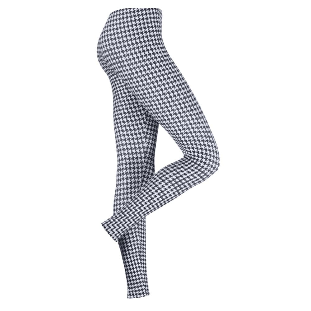 Silky Womens/Ladies Houndstooth Printed Fashion Leggings (1 Pair)