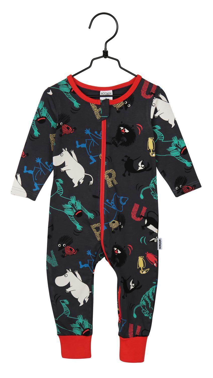 Moomin, Speed Kick Suit / Pyjamas Natural White, Martinex
