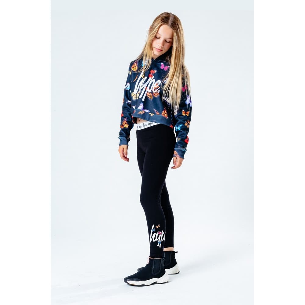 Hype Girls Butterfly Script Leggings