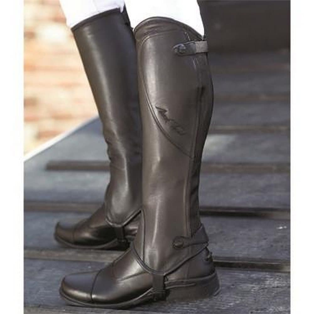 Mark Todd Adults Standard Close Fit Leather Half Chaps