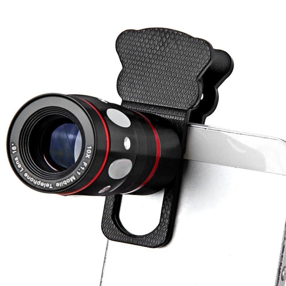 Universal Mobilobjektiv 4-in-1 tele/vidvinkel/fisheye/makro
