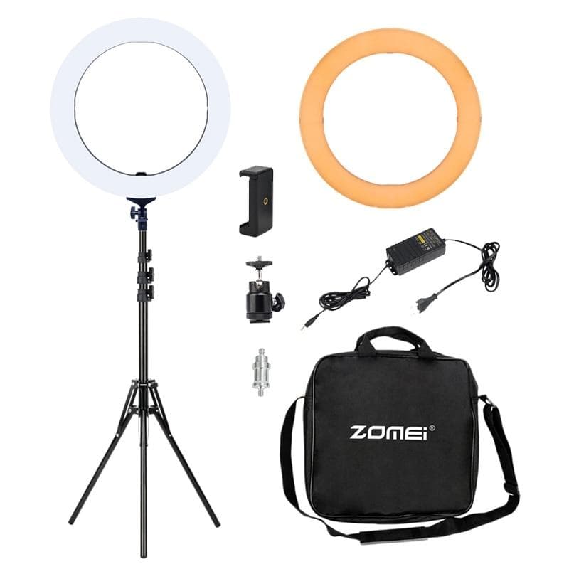 ZOMEi Dimbar Studio LED-ringbelysning 14"