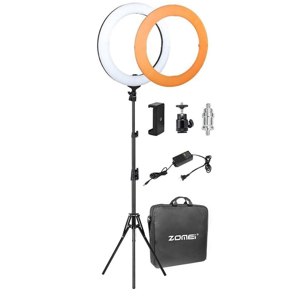 ZOMEi Dimbar Studio LED-ringbelysning 18"