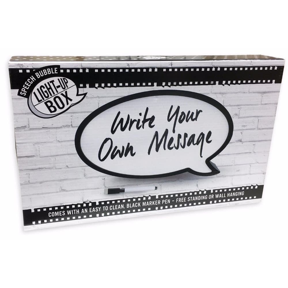 Speech Bubble Shaped LED Light Box With Pen