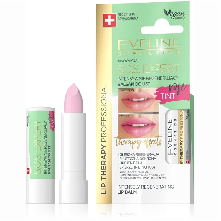 Eveline Lip Therapy Professional S.O.S. Expert Lip Balm Tint Rose