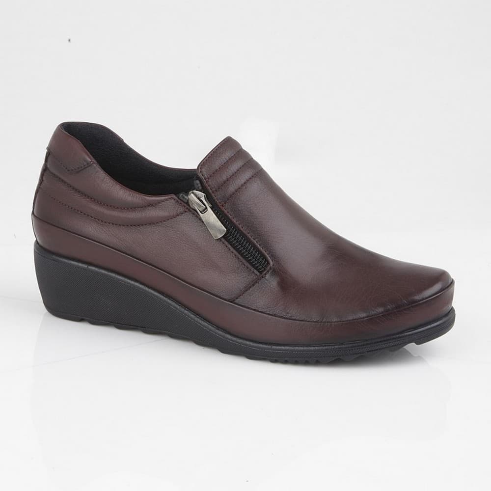 Mod Comfys Womens/Ladies Zipped Gusset Casual Leather Shoe
