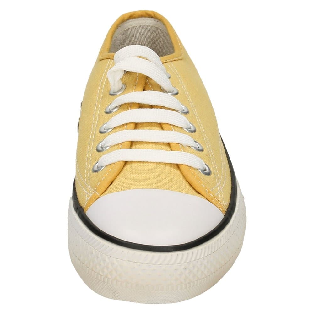 Spot On Womens/Ladies Low Cut Canvas Lace Up Shoes
