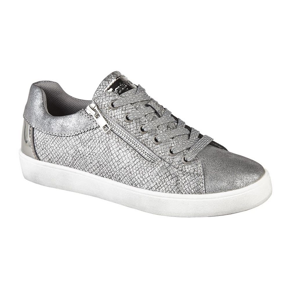 Cipriata Siena Metallic Reptile Lace & Side Zip Trainers för kvinnor / damer