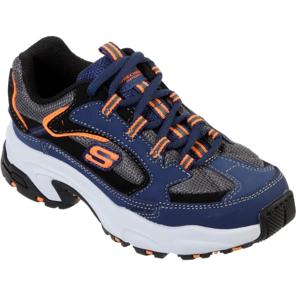Skechers Boys Stamina Cutback Leather Lace Up Trainer