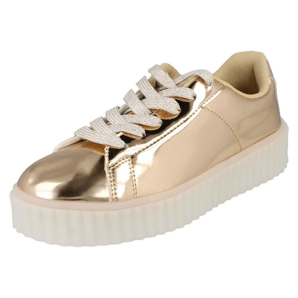 Spot On Womens/Ladies LED Outsole Creeper Trainers