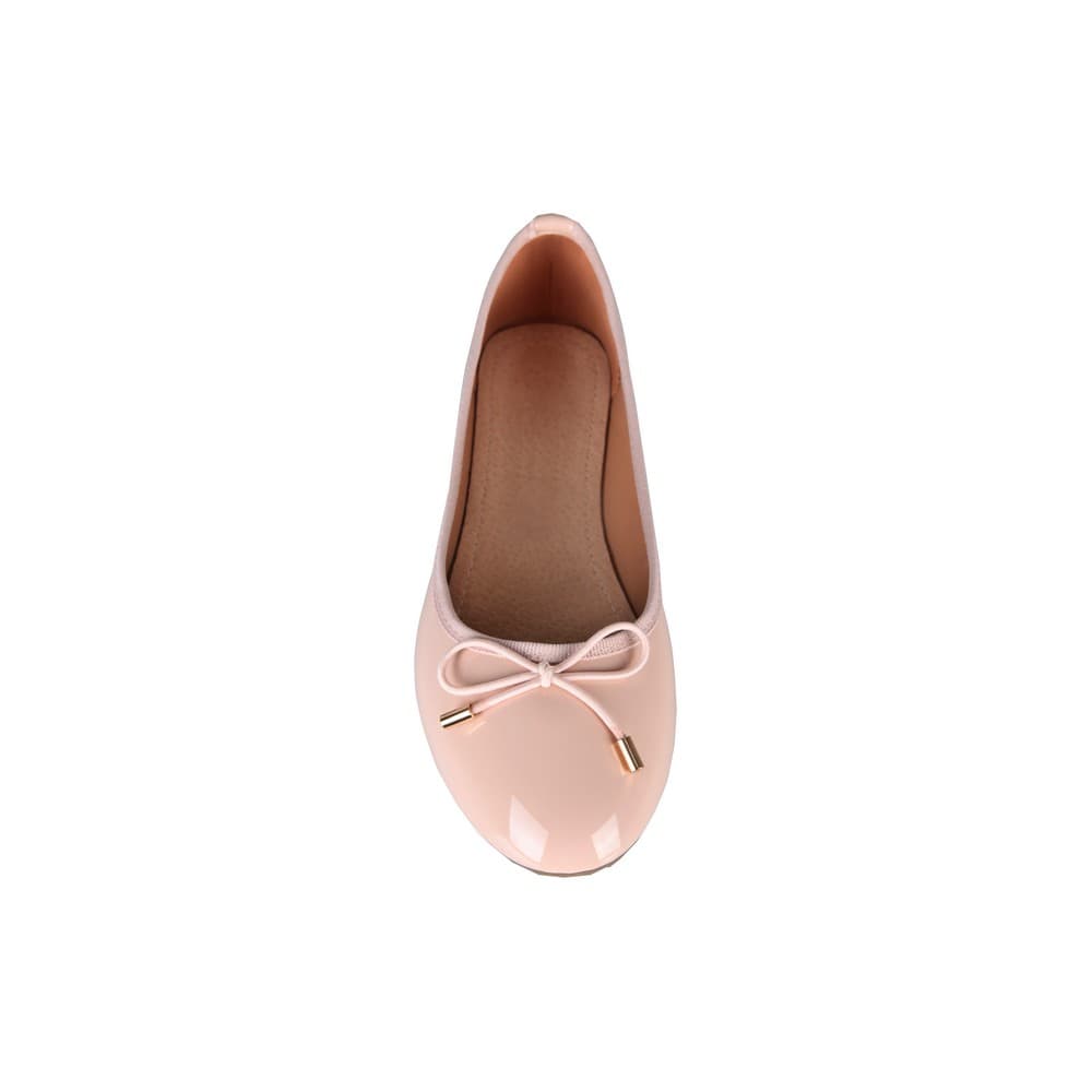 Krisp Womens/Ladies Patent Leather Ballerina Pumps with Bow