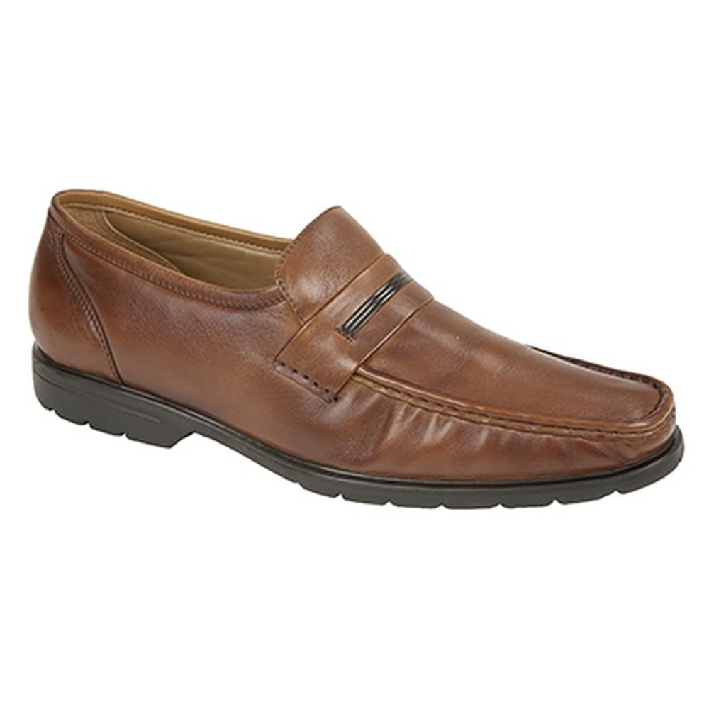 Roamers Mäns Memory Foam Moccasin Slip On Shoes