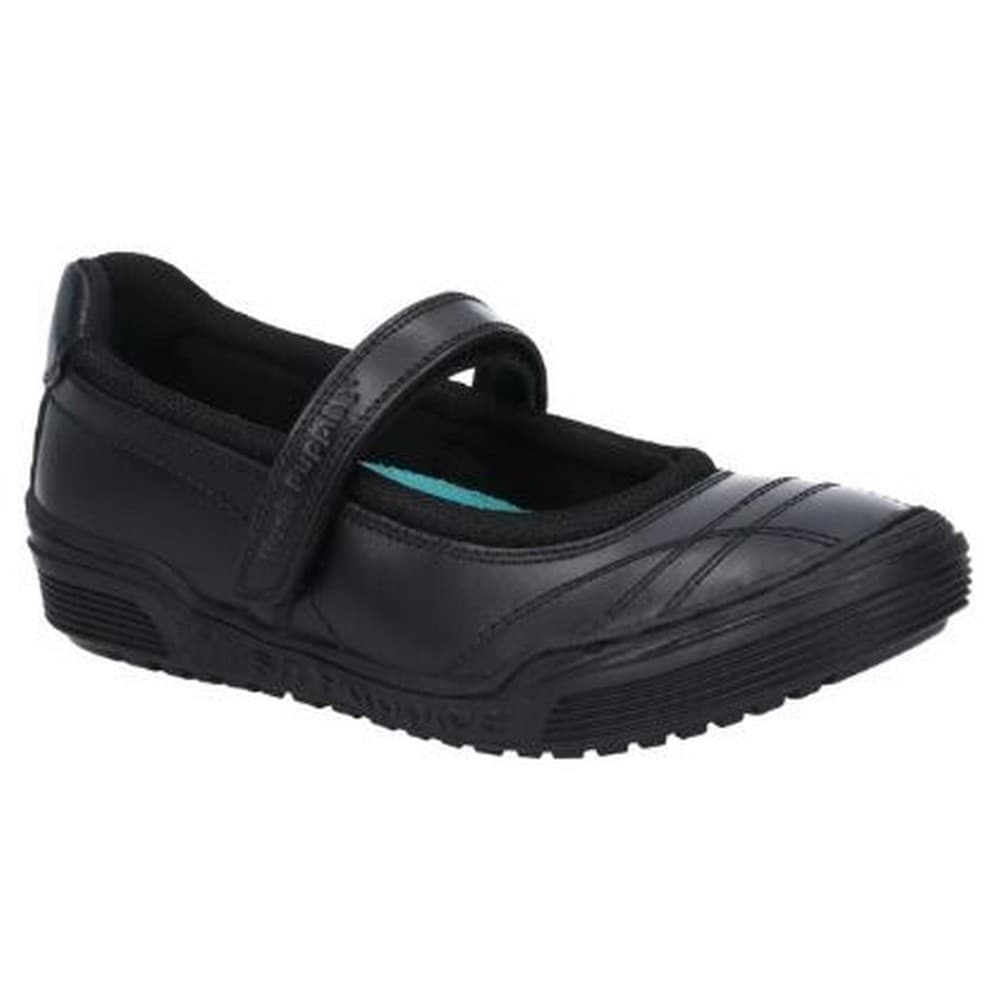 Hush Puppies Amelia Girls Junior Touch Fastening Leather School Shoe