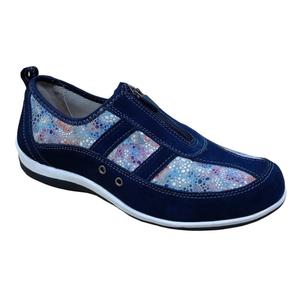 Boulevard Womens/Ladies Floral Print Suede Shoes